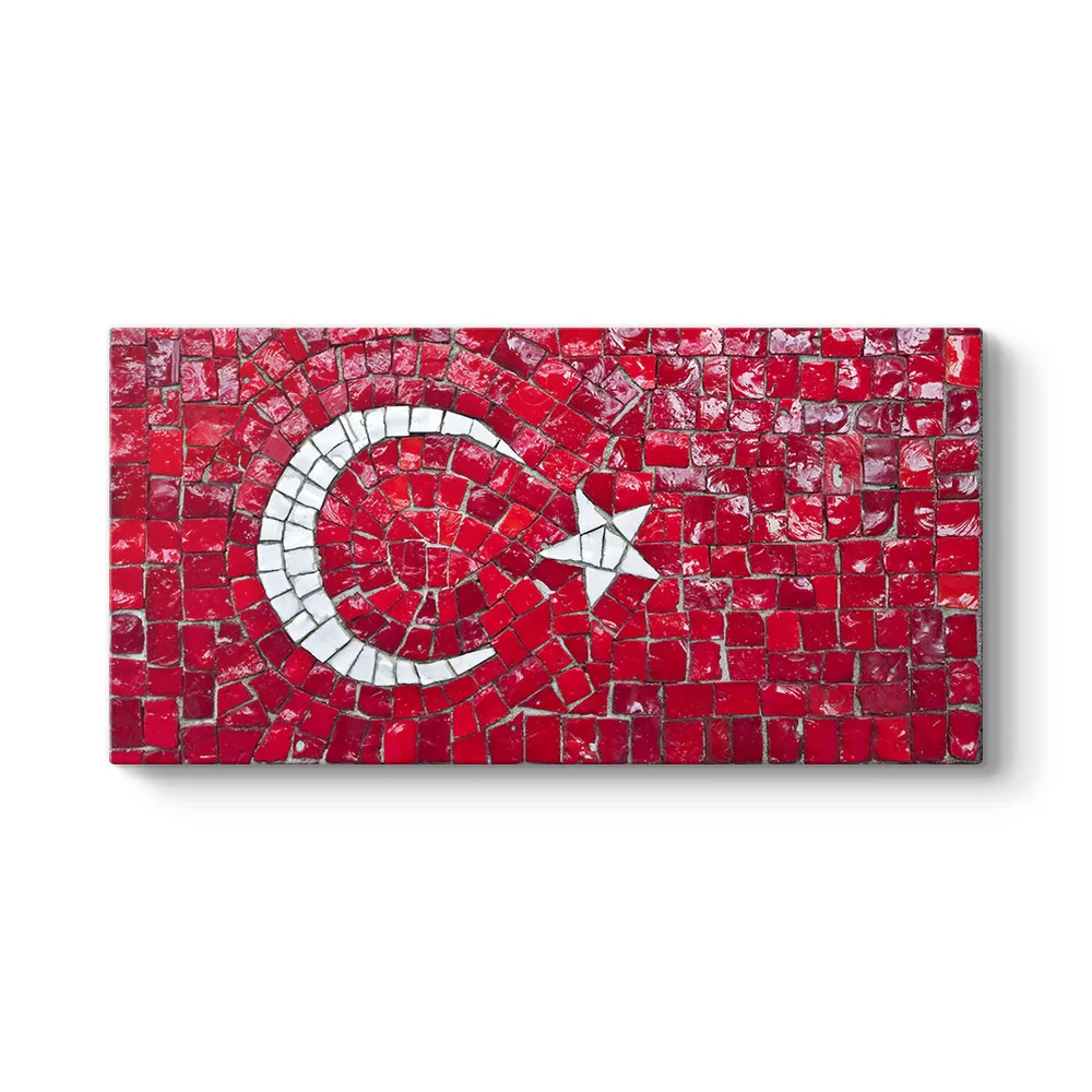 Dekoratif Türk Bayrağı Tablosu - Model 5